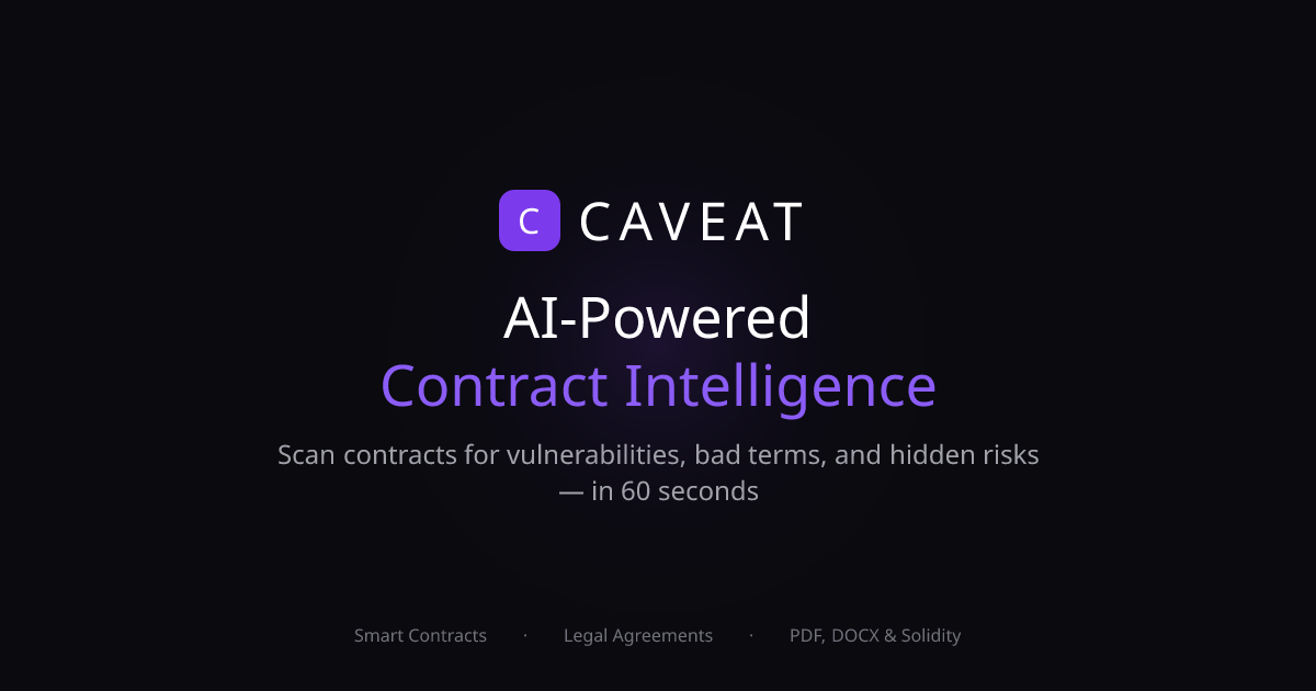 Caveat — AI-Powered Contract Intelligence